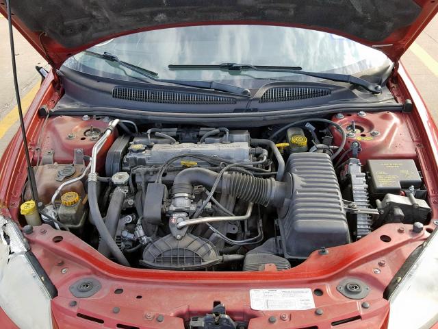 1C3EL46X52N226537 - 2002 CHRYSLER SEBRING LX RED photo 7