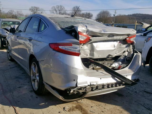 3FA6P0K97DR164391 - 2013 FORD FUSION TIT SILVER photo 3