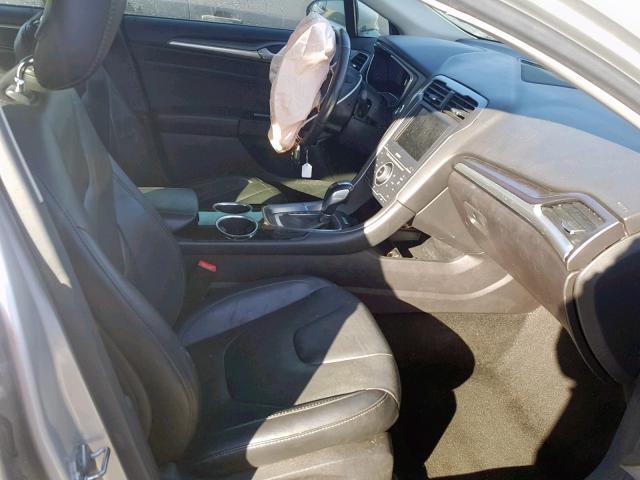 3FA6P0K97DR164391 - 2013 FORD FUSION TIT SILVER photo 5