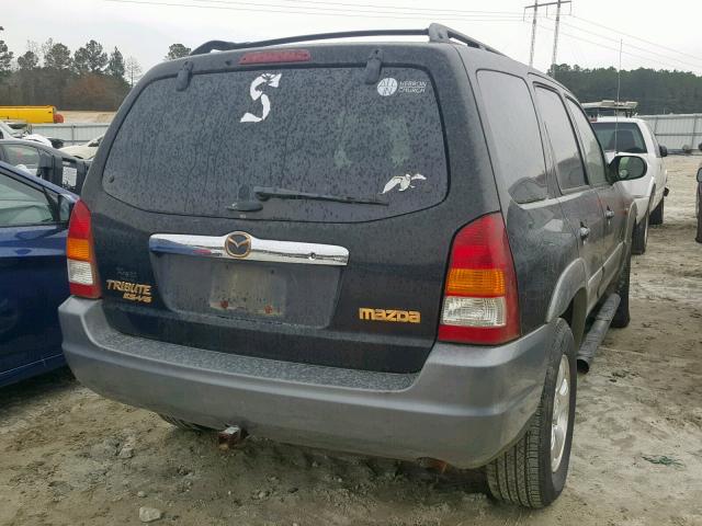 4F2YU09102KM19282 - 2002 MAZDA TRIBUTE LX BLACK photo 4