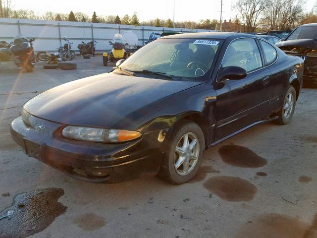 1G3NL12E6YC340498 - 2000 OLDSMOBILE ALERO GL BLACK photo 2