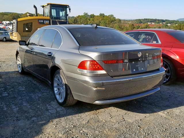 WBAGN63595DS57777 - 2005 BMW 745 LI GRAY photo 3