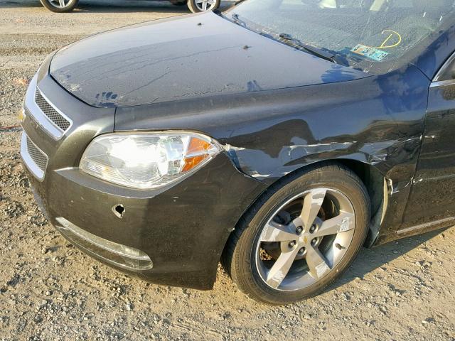 1G1ZC5E18BF254870 - 2011 CHEVROLET MALIBU 1LT შავი ფოტო 9