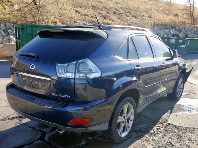 JTJHW31U760028629 - 2006 LEXUS RX 400 BLUE photo 4