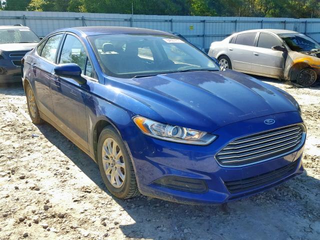 3FA6P0G70FR256212 - 2015 FORD FUSION S BLUE photo 1