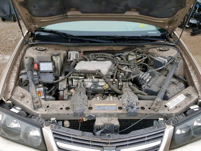 2G1WF52E549409887 - 2004 CHEVROLET IMPALA TAN photo 7