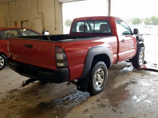 5TEPX42N49Z645600 - 2009 TOYOTA TACOMA BURGUNDY photo 4