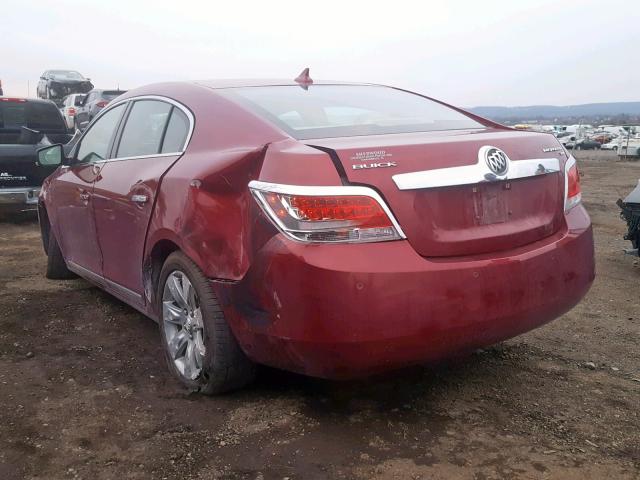 1G4GC5ED5BF133220 - 2011 BUICK LACROSSE C MAROON photo 3