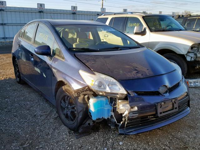 JTDKN3DU1D0341289 - 2013 TOYOTA PRIUS BLUE photo 1