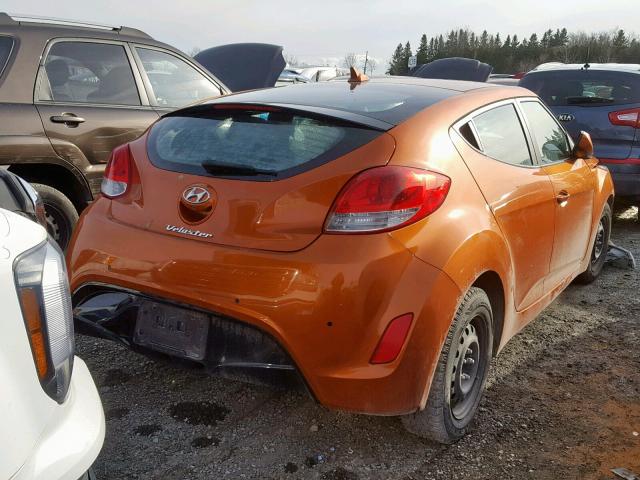 KMHTC6AD6DU100025 - 2013 HYUNDAI VELOSTER B ORANGE photo 4