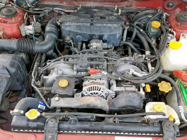 JF1SF65592H726237 - 2002 SUBARU FORESTER S RED photo 7
