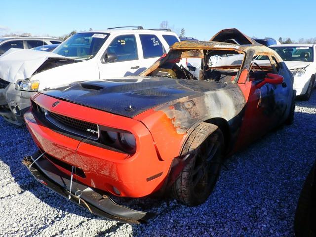 2B3LJ74W08H289827 - 2008 DODGE CHALLENGER ORANGE photo 2