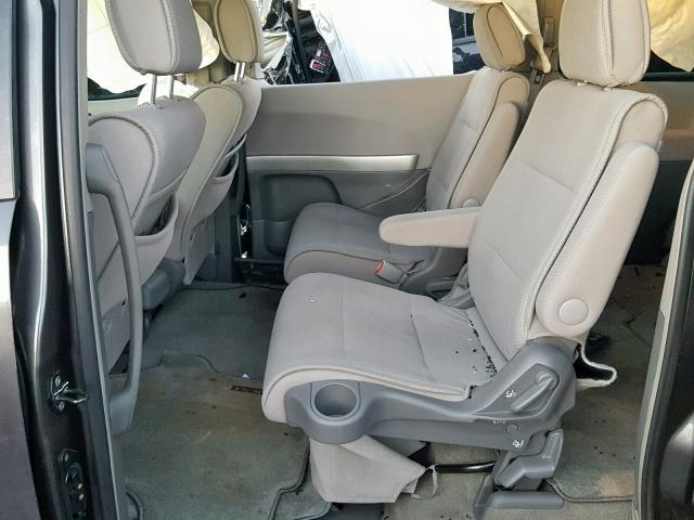 5N1BV28U19N102299 - 2009 NISSAN QUEST S GRAY photo 6