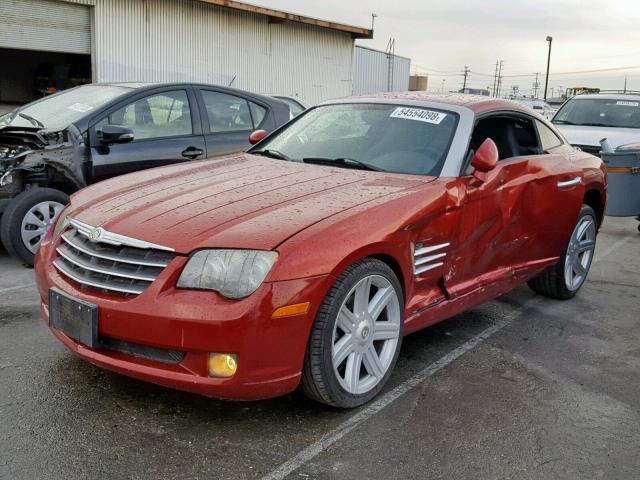 1C3AN69L85X026998 - 2005 CHRYSLER CROSSFIRE RED photo 2