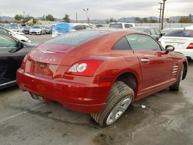 1C3AN69L85X026998 - 2005 CHRYSLER CROSSFIRE RED photo 4