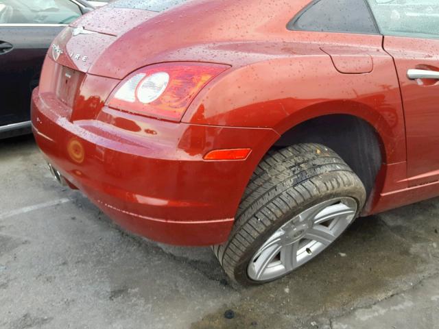 1C3AN69L85X026998 - 2005 CHRYSLER CROSSFIRE RED photo 9