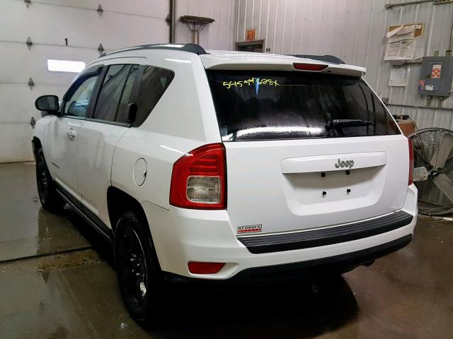 1C4NJCBA7CD573761 - 2012 JEEP COMPASS SP WHITE photo 3