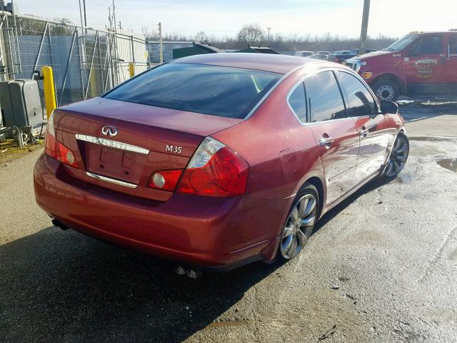 JNKAY01E47M302805 - 2007 INFINITI M35 BASE BURGUNDY photo 4