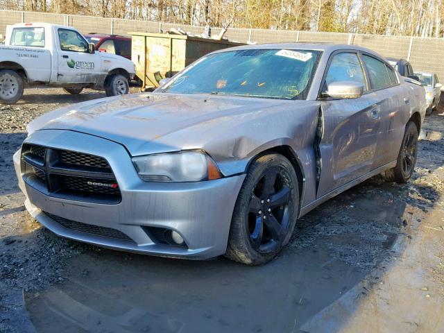 2C3CDXHGXEH124019 - 2014 DODGE CHARGER SX SILVER photo 2