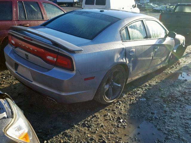 2C3CDXHGXEH124019 - 2014 DODGE CHARGER SX SILVER photo 4