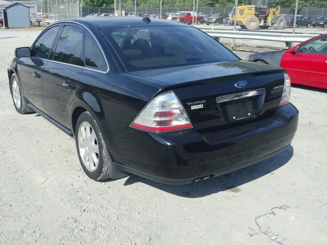 1FAHP25W78G168590 - 2008 FORD TAURUS LIM BLACK photo 3