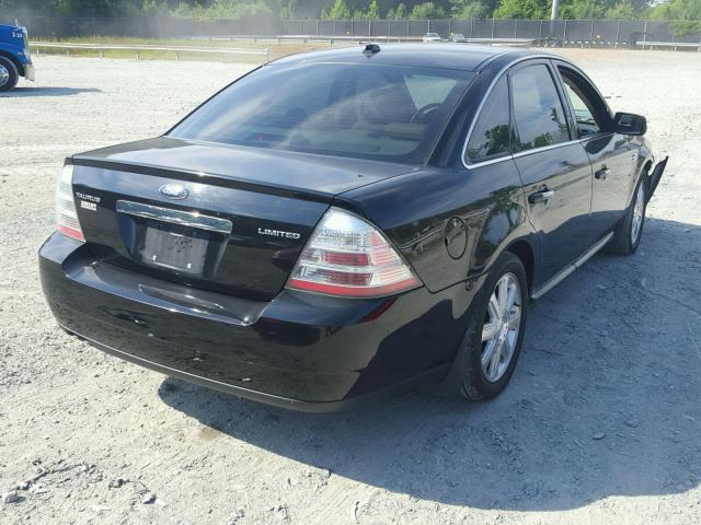 1FAHP25W78G168590 - 2008 FORD TAURUS LIM BLACK photo 4