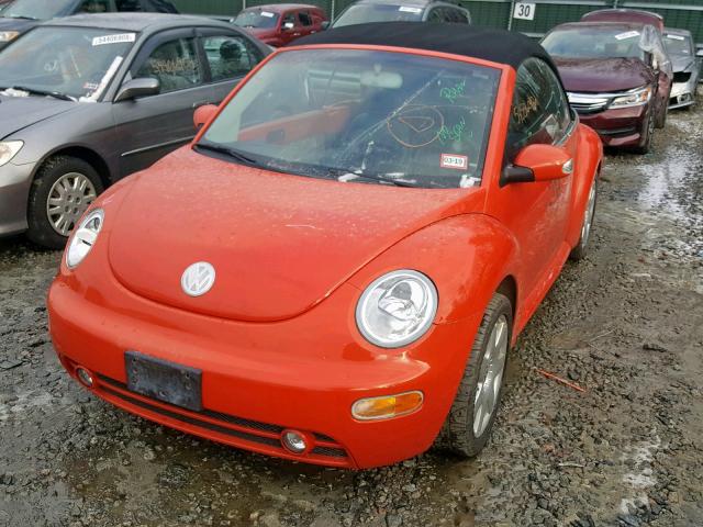 3VWCD21Y53M328756 - 2003 VOLKSWAGEN NEW BEETLE ORANGE photo 2