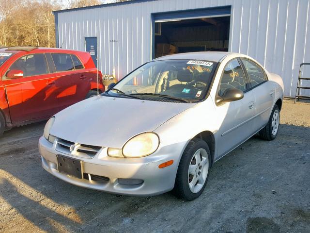 1B3AS46C52D636806 - 2002 DODGE NEON SE SILVER photo 2