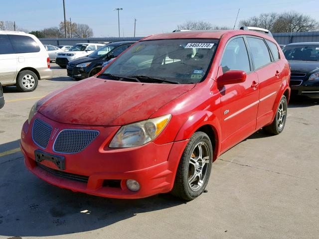 5Y2SL63835Z441354 - 2005 PONTIAC VIBE RED photo 2