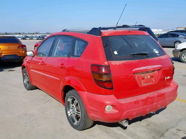 5Y2SL63835Z441354 - 2005 PONTIAC VIBE RED photo 3