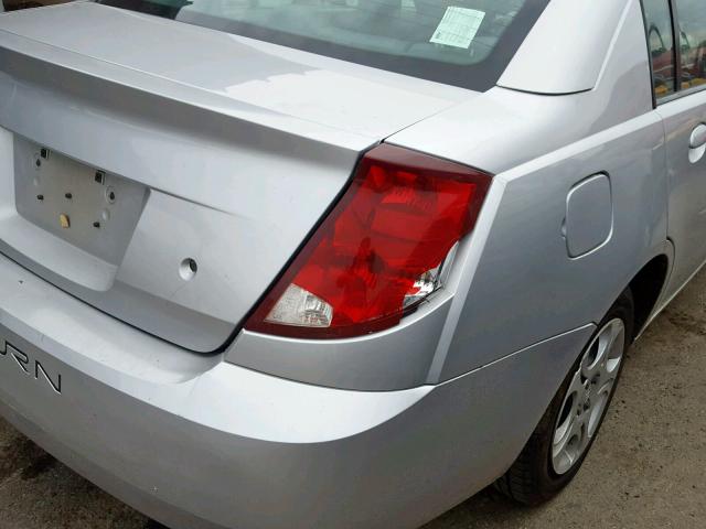 1G8AJ52F94Z173978 - 2004 SATURN ION LEVEL SILVER photo 9