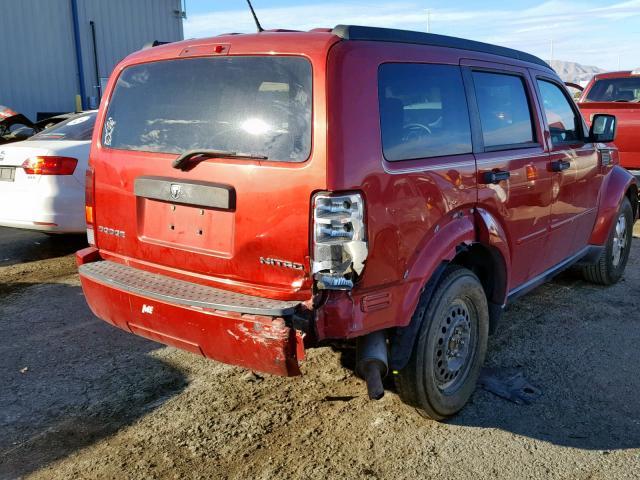 1D8GT28K39W505369 - 2009 DODGE NITRO SE RED photo 4