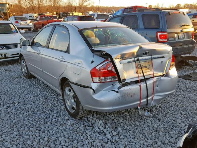 KNAFE221095585995 - 2009 KIA SPECTRA EX SILVER photo 3