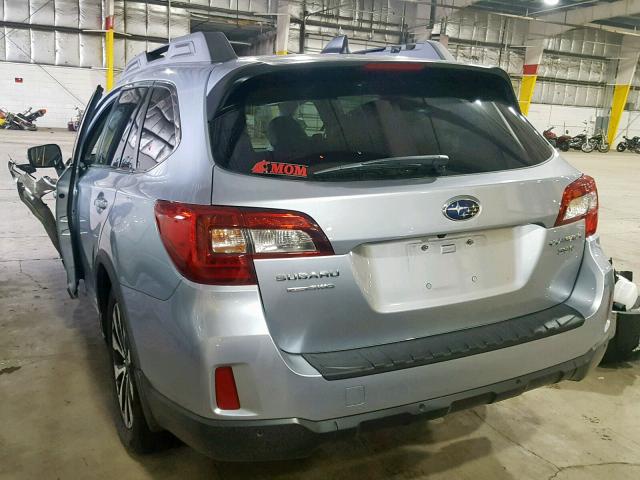 4S4BSENC0H3425565 - 2017 SUBARU OUTBACK 3. SILVER photo 3