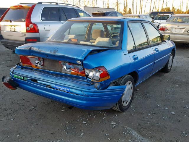 3FARP13J6RR135046 - 1994 FORD ESCORT LX BLUE photo 4