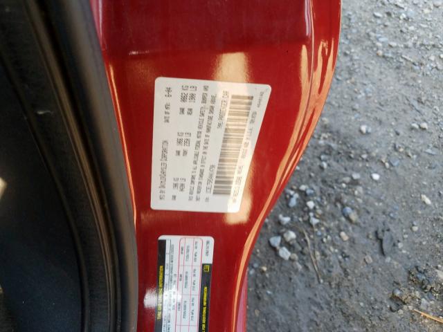 1C3EL75R54N414790 - 2004 CHRYSLER SEBRING GT RED photo 10