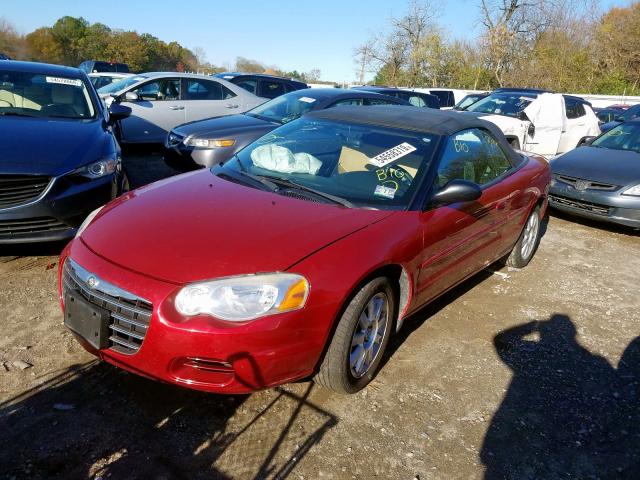 1C3EL75R54N414790 - 2004 CHRYSLER SEBRING GT RED photo 2