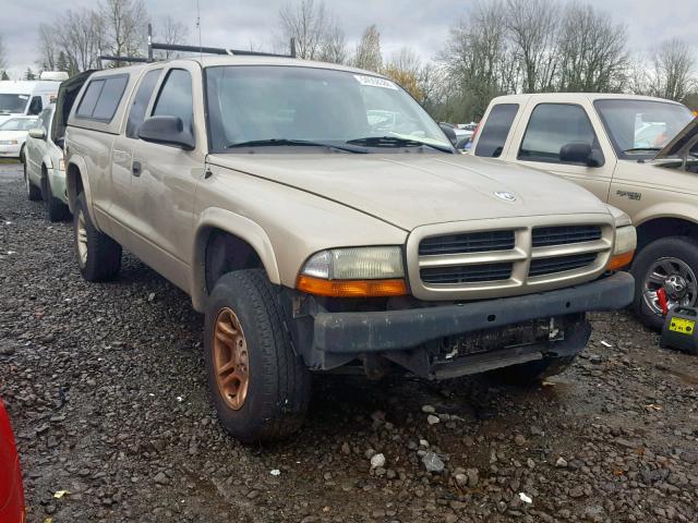 1D7HG12X83S128340 - 2003 DODGE DAKOTA SXT GOLD photo 1