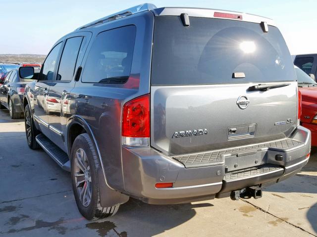 5N1BA0NC7FN615998 - 2015 NISSAN ARMADA SV GRAY photo 3