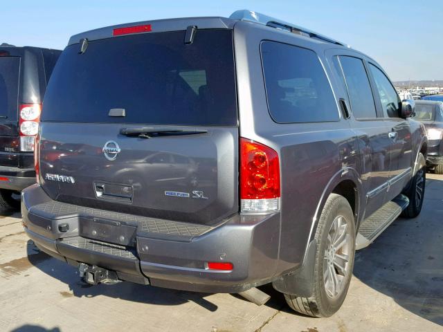 5N1BA0NC7FN615998 - 2015 NISSAN ARMADA SV GRAY photo 4