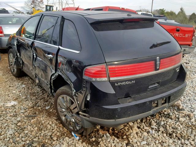 2LMDU88C88BJ27057 - 2008 LINCOLN MKX BLACK photo 3