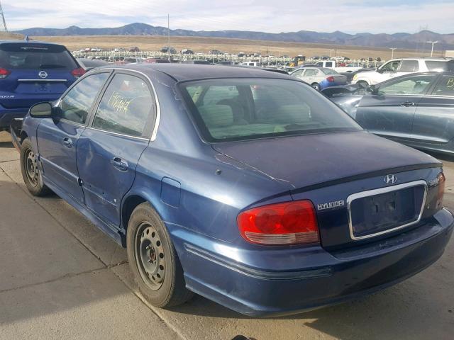 KMHWF25S55A130979 - 2005 HYUNDAI SONATA GL BLUE photo 3