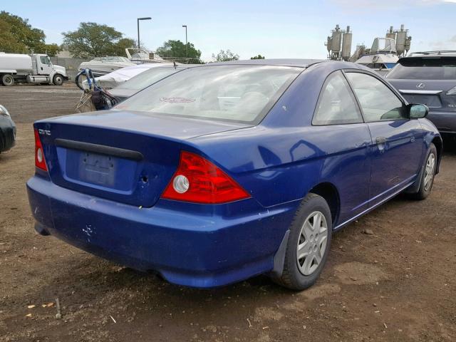 1HGEM21155L033189 - 2005 HONDA CIVIC DX V BLUE photo 4