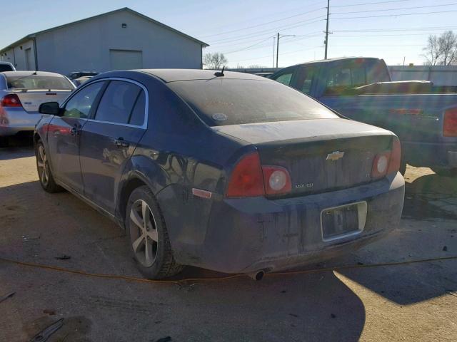 1G1ZJ57BX9F169972 - 2009 CHEVROLET MALIBU 2LT BLUE photo 3