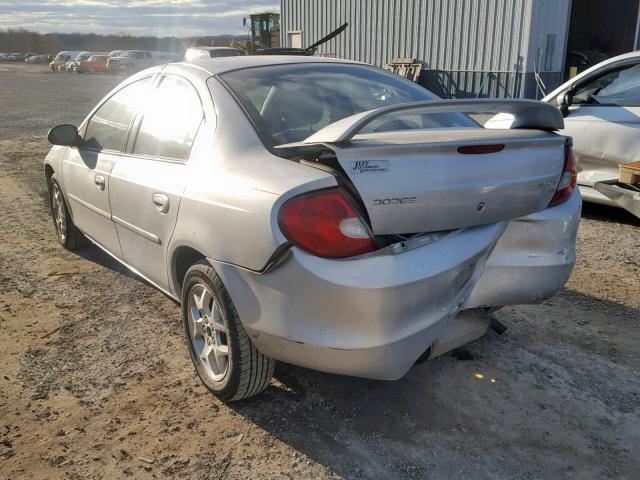 1B3ES56C82D551563 - 2002 DODGE NEON ES SILVER photo 3