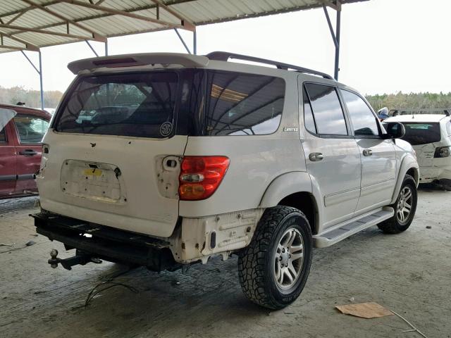 5TDZT38A43S141264 - 2003 TOYOTA SEQUOIA LI WHITE photo 4