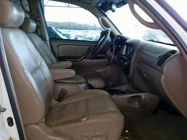 5TDZT38A43S141264 - 2003 TOYOTA SEQUOIA LI WHITE photo 5