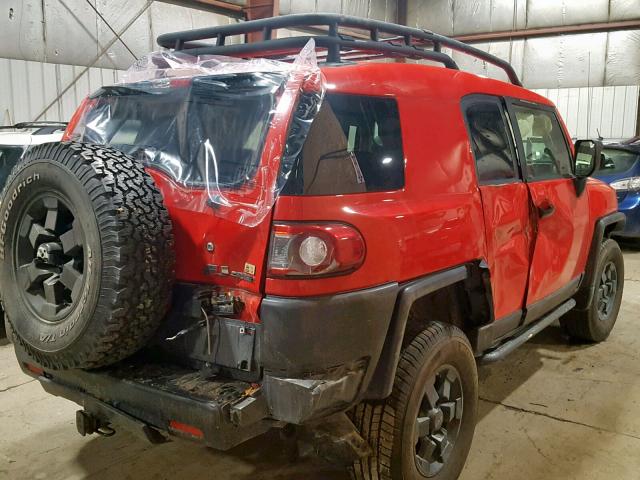 JTEBU4BF2CK138763 - 2012 TOYOTA FJ CRUISER RED photo 4