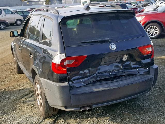 WBXPA73444WB29919 - 2004 BMW X3 2.5I BLACK photo 3