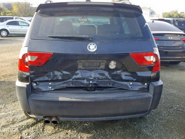 WBXPA73444WB29919 - 2004 BMW X3 2.5I BLACK photo 9